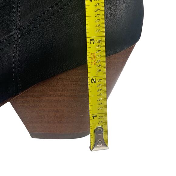 Frye Women’s Reina Black Leather Block Heel Ankle Boot Size US 8.5 - Picture 11 of 11